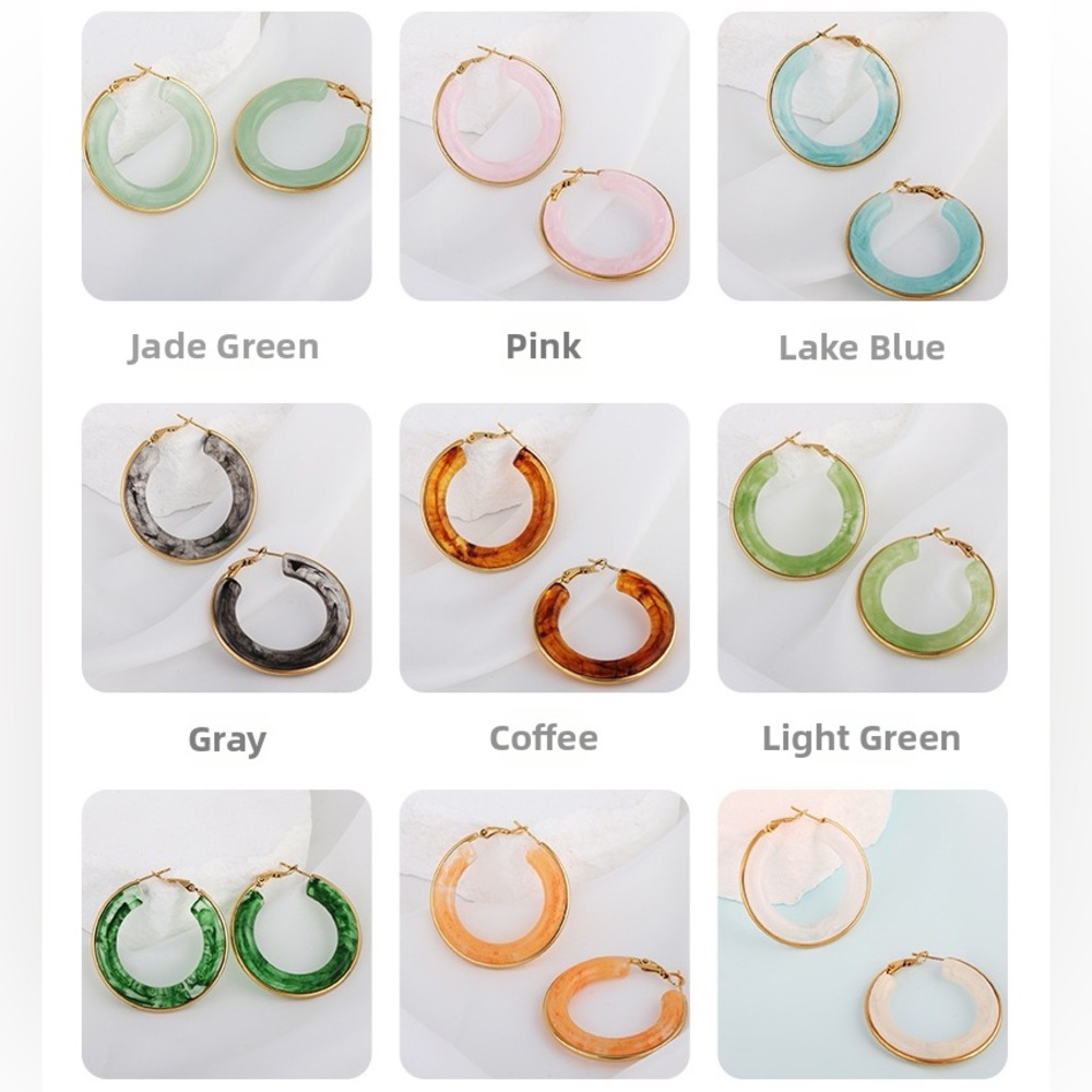 Emerald Swirl Hoops - Picture 7 of 7